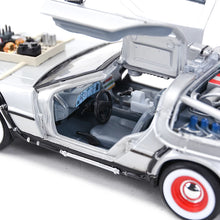Load image into Gallery viewer, 1:24 DMC-12 DeLorean Time Machine Back to the Future Car Static Die Cast Vehicles Collectible Model Car Toys
