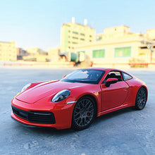 Load image into Gallery viewer, 1:24 Porsche 911 Carrera 4S (992) sports car white simulation alloy car model crafts decoration collection toy tools gift