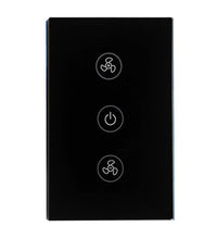 Load image into Gallery viewer, Wifi Smart Fan Switch In Wall Speed Control Enabled Variable Ceiling Touch Glass Panel Remote Tuya Alexa Google Home Assistant