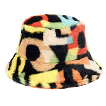 Load image into Gallery viewer, Winter Cow Leopard Faux Fur Fluffy Bucket Hats Women Outdoor Warm Sun Hat Soft Velvet Furly Fisherman Cap Lady Fashion Panama