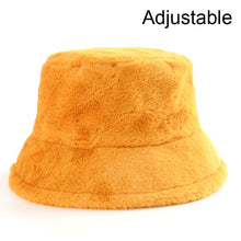 Load image into Gallery viewer, Winter Cow Leopard Faux Fur Fluffy Bucket Hats Women Outdoor Warm Sun Hat Soft Velvet Furly Fisherman Cap Lady Fashion Panama