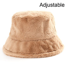 Load image into Gallery viewer, Winter Cow Leopard Faux Fur Fluffy Bucket Hats Women Outdoor Warm Sun Hat Soft Velvet Furly Fisherman Cap Lady Fashion Panama