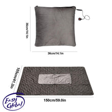 Load image into Gallery viewer, Winter Electric Blanket Thicker Body Warmer 150x105cm USB Electric Heating Shawl Washable Thermostat Electric Heating Blanket