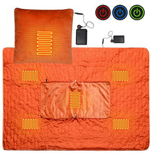 Load image into Gallery viewer, Winter Electric Blanket Thicker Body Warmer 150x105cm USB Electric Heating Shawl Washable Thermostat Electric Heating Blanket