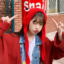 Load image into Gallery viewer, Winter Skullies Women Hat Frog Crochet Knitted Hat Costume Beanie Hats Women Gift Baby Anime Hat Photography Prop Party