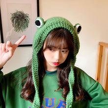 Load image into Gallery viewer, Winter Skullies Women Hat Frog Crochet Knitted Hat Costume Beanie Hats Women Gift Baby Anime Hat Photography Prop Party