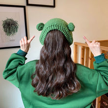 Load image into Gallery viewer, Winter Skullies Women Hat Frog Crochet Knitted Hat Costume Beanie Hats Women Gift Baby Anime Hat Photography Prop Party