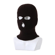 Load image into Gallery viewer, Winter Women Knitted Hat Full Face Cover Ski Mask Hat 3 Holes Balaclava Hood Motorcycle Army Tactical Caps Men Beanies Bonnet