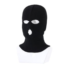 Load image into Gallery viewer, Winter Women Knitted Hat Full Face Cover Ski Mask Hat 3 Holes Balaclava Hood Motorcycle Army Tactical Caps Men Beanies Bonnet