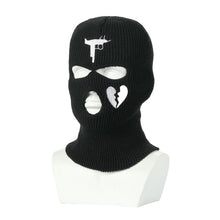 Load image into Gallery viewer, Winter Women Knitted Hat Full Face Cover Ski Mask Hat 3 Holes Balaclava Hood Motorcycle Army Tactical Caps Men Beanies Bonnet