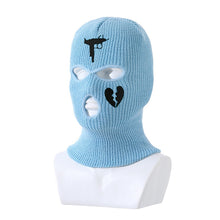 Load image into Gallery viewer, Winter Women Knitted Hat Full Face Cover Ski Mask Hat 3 Holes Balaclava Hood Motorcycle Army Tactical Caps Men Beanies Bonnet