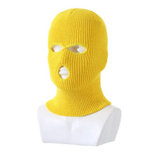 Load image into Gallery viewer, Winter Women Knitted Hat Full Face Cover Ski Mask Hat 3 Holes Balaclava Hood Motorcycle Army Tactical Caps Men Beanies Bonnet