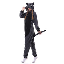 Load image into Gallery viewer, Winter Women Pajamas Kigurumi Unicorn Black Cat Animal Star Onesies Adult Couple Costume Cosplay Flannel Plus Size Sleepwear
