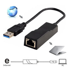 Load image into Gallery viewer, Wired USB 3.0 To Gigabit Ethernet RJ45 LAN (10/100/1000) Mbps Network Adapter Ethernet Network Card For PC Laptop Win