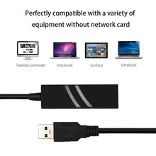 Load image into Gallery viewer, Wired USB 3.0 To Gigabit Ethernet RJ45 LAN (10/100/1000) Mbps Network Adapter Ethernet Network Card For PC Laptop Win