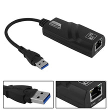 Load image into Gallery viewer, Wired USB 3.0 To Gigabit Ethernet RJ45 LAN (10/100/1000) Mbps Network Adapter Ethernet Network Card For PC Laptop Win