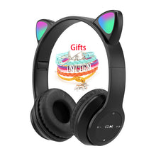 Load image into Gallery viewer, Wireless Headphones Cat Ear with Mic Blue-tooth Glow Light Stereo Bass Helmets Children Gamer Girl Gifts PC Phone Gaming Headset