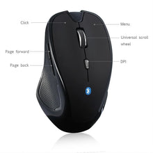 Load image into Gallery viewer, Wireless mouse 1600DPI 6 Buttons Adjustable Receiver Optical Computer Mouse BT 5.2 Ergonomic Mice For mi pad 4