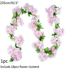 Load image into Gallery viewer, Wisteria Artificial Flower Vine Ivy Leaf Garland Silk Rose Flowers Rattan String Vine Wedding Arch Flower Home Garden Decoration