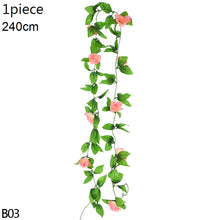 Load image into Gallery viewer, Wisteria Artificial Flower Vine Ivy Leaf Garland Silk Rose Flowers Rattan String Vine Wedding Arch Flower Home Garden Decoration