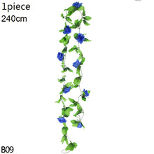 Load image into Gallery viewer, Wisteria Artificial Flower Vine Ivy Leaf Garland Silk Rose Flowers Rattan String Vine Wedding Arch Flower Home Garden Decoration