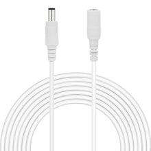 Load image into Gallery viewer, White DC 12V Power Cable 5.5mm*2.1mm Male Female Connector 0.5M 1M 2M 3M 4M 5M 6M 7M 8M 10M Power Cord Extension Wire For CCTV