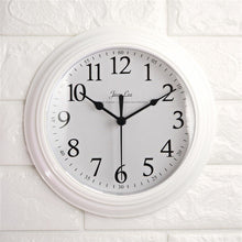 Load image into Gallery viewer, Wall Clock White Minimalism Classic Nordic Thick Border Quiet Modern Design Hanging Horloges Bedroom Living Room Home Decor
