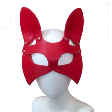 Load image into Gallery viewer, Women Cosplay Sexy Cat Ear Mask Fetish Halloween Party Cosplay Costume Eyemask Leather Mask Costume Wedding Decoration