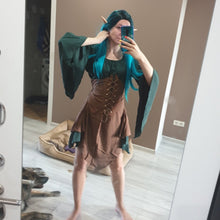 Load image into Gallery viewer, Women Elf Cosplay Medieval Costumes Renaissance Victorian Gothic Queen Dresses with Corset Halloween Elves Performance Clothes