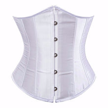 Load image into Gallery viewer, Women Gothic Sexy Satin Underbust Corset Bustier Waist Cincher Slimming Body Shaper Corselete Lingerie Plus Size Party Clubwear