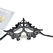 Load image into Gallery viewer, Women Hollow Lace Masquerade Face Mask Sexy Cosplay Prom Party Props Costume Halloween Masquerade Mask Nightclub Queen Eye Mask