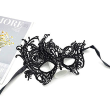 Load image into Gallery viewer, Women Hollow Lace Masquerade Face Mask Sexy Cosplay Prom Party Props Costume Halloween Masquerade Mask Nightclub Queen Eye Mask
