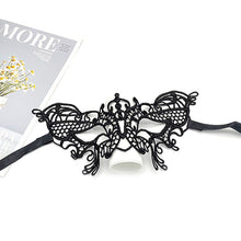 Load image into Gallery viewer, Women Hollow Lace Masquerade Face Mask Sexy Cosplay Prom Party Props Costume Halloween Masquerade Mask Nightclub Queen Eye Mask