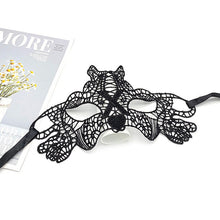 Load image into Gallery viewer, Women Hollow Lace Masquerade Face Mask Sexy Cosplay Prom Party Props Costume Halloween Masquerade Mask Nightclub Queen Eye Mask