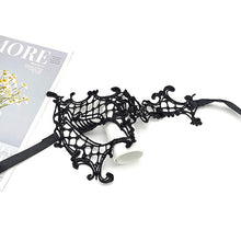 Load image into Gallery viewer, Women Hollow Lace Masquerade Face Mask Sexy Cosplay Prom Party Props Costume Halloween Masquerade Mask Nightclub Queen Eye Mask
