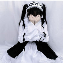 Load image into Gallery viewer, Women Maid Outfit Lolita Cosplay Cute Sexy Erotic Kawaii Cafe Costume Black White Men Uniform Apron Dress Cute Bowknot Mucama