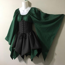 Load image into Gallery viewer, Women Medieval Elf Fairy Elven Cosplay Costume Wench Celtic Princess Formal Dress High Waist Party Skirts Cincher Top Corset Set
