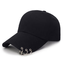 Load image into Gallery viewer, Women Men Hip Hop Kpop Snapback Baseball Cap Solid Color With Ring Sport Dancing Travel Lover Dad Hat Caps Streetwear Adjustable