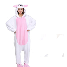Load image into Gallery viewer, Women Pajamas Flannel Zippers Cartoon Kigurumi Onesie For Adult Men Animal One-Piece Pijamas Girls Cosplay Costume XXL 180-200CM