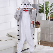 Load image into Gallery viewer, Women Pajamas Flannel Zippers Cartoon Kigurumi Onesie For Adult Men Animal One-Piece Pijamas Girls Cosplay Costume XXL 180-200CM