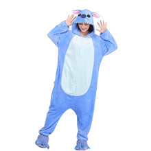Load image into Gallery viewer, Women Pajamas Flannel Zippers Cartoon Kigurumi Onesie For Adult Men Animal One-Piece Pijamas Girls Cosplay Costume XXL 180-200CM