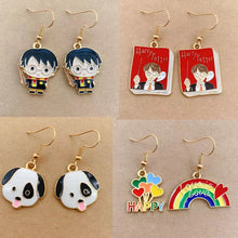 Load image into Gallery viewer, Women'S Dripping Alloy Earrings Custom Cute Girl Gift Pendant Earrings Children'S Cartoon Animal Rabbit Puppy Jewelry Accessorie