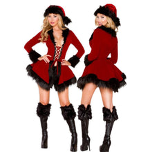 Load image into Gallery viewer, Women Santa Claus Costume Santa Hat with Sexy Dress Party Props New Womens Santa Claus Costume, Christmas Hat, Christmas Dress