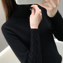 Load image into Gallery viewer, Women's Sweater Turtleneck Pullovers Autumn Winter Sweaters Long Sleeves Thick Warm Female Sweater