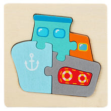 Load image into Gallery viewer, Wooden Toys 3D Puzzle Jigsaw Board Toys for Children Kids Baby Early Educational Brain Teaser Animal Cartoon Puzzle