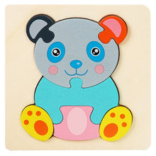 Load image into Gallery viewer, Wooden Toys 3D Puzzle Jigsaw Board Toys for Children Kids Baby Early Educational Brain Teaser Animal Cartoon Puzzle