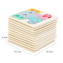 Load image into Gallery viewer, Wooden Toys 3D Puzzle Jigsaw Board Toys for Children Kids Baby Early Educational Brain Teaser Animal Cartoon Puzzle