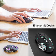 Load image into Gallery viewer, Wireless Gaming Mouse Rechargeable Silent LED Backlit USB Optical Ergonomic Gaming Mouse LOL Mice Surfing Gamer Mouse For PC