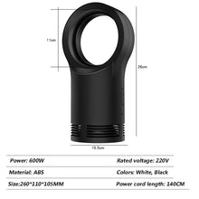Load image into Gallery viewer, Electric Air Heater Bladeless Heater 110/220V Powerful Warm Blower Fast Heater Portable Desktop Foot Warmer Bedroom Home
