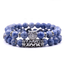 Load image into Gallery viewer, Owl Bracelet Jewelry Stone Bracelets Men Women Pulseira Masculina Feminina Bileklik Pulseras Mujer Bijoux Armband set